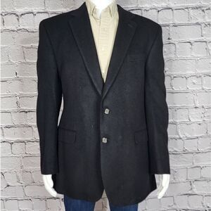 Ralph Lauren Black Loro Piana Camelhair Sports Coat, Men's 46L
